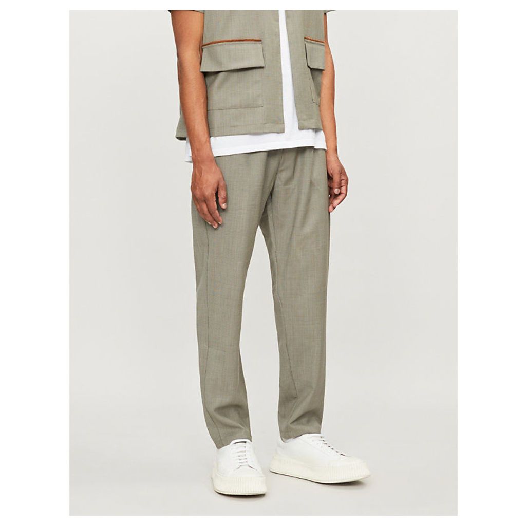 Slim-fit tapered woven jogging bottoms