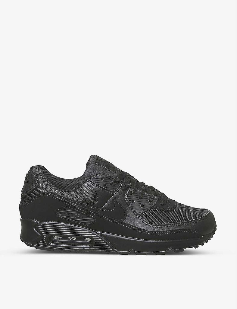 Air Max 90 leather and textile trainers