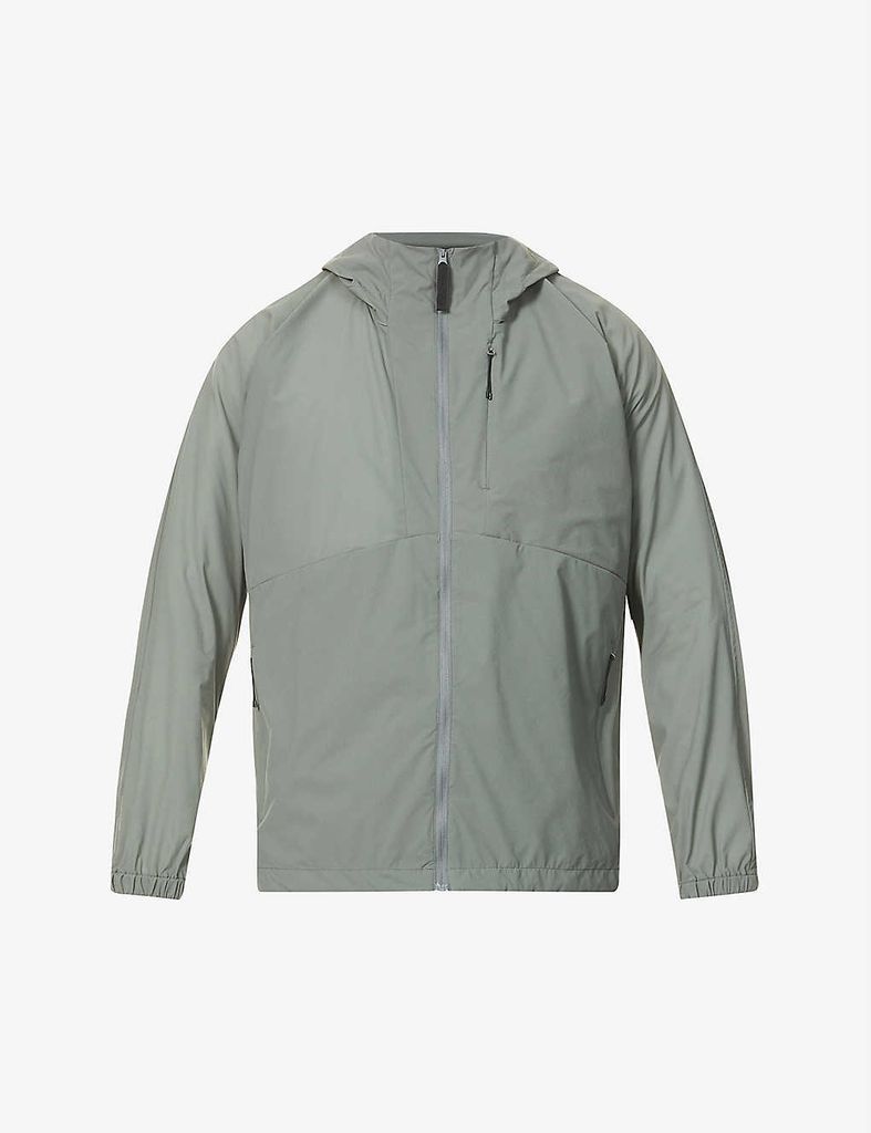 Hooded boxy-fit shell jacket