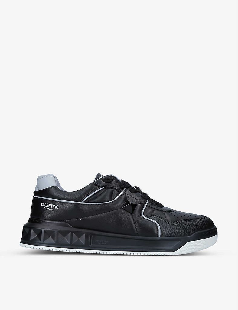Roman Stud leather low-top trainers