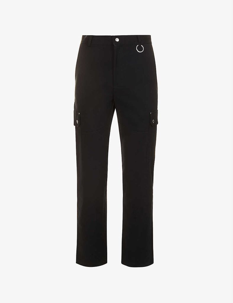 Relaxed-fit cotton-twill trousers