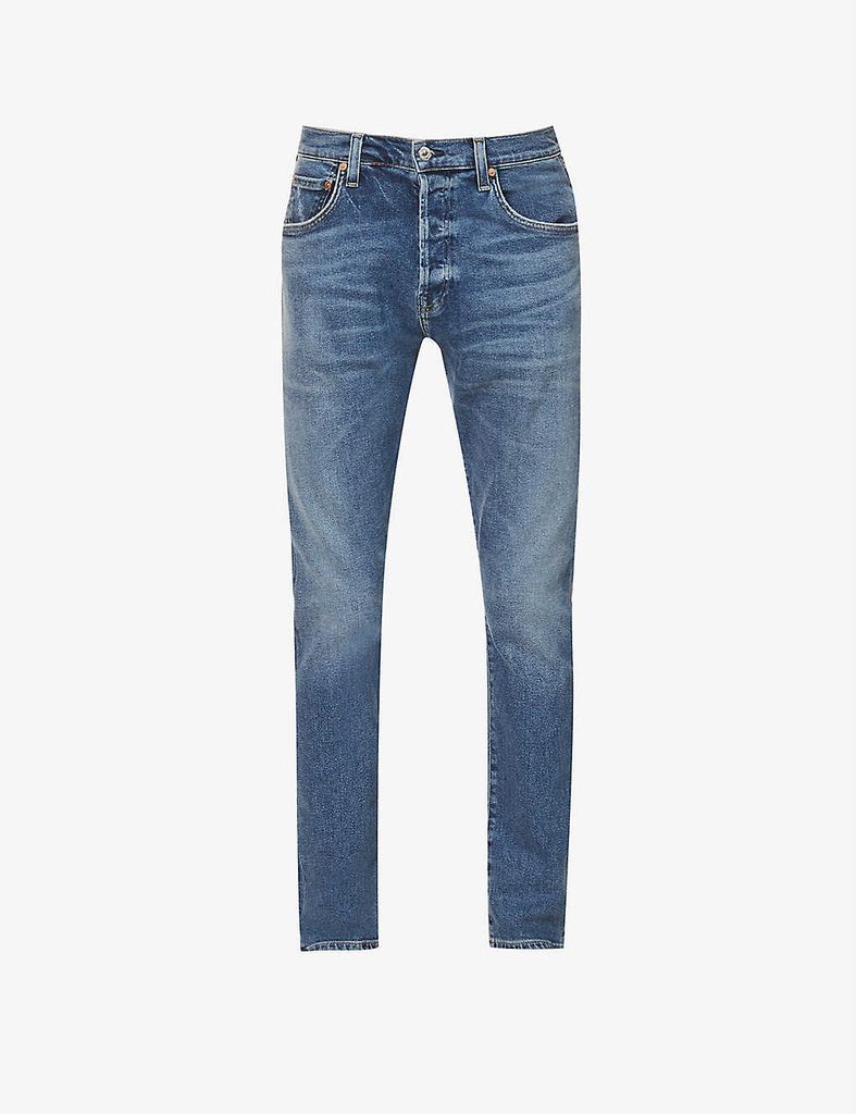 Matteo tapered stretch-denim jeans