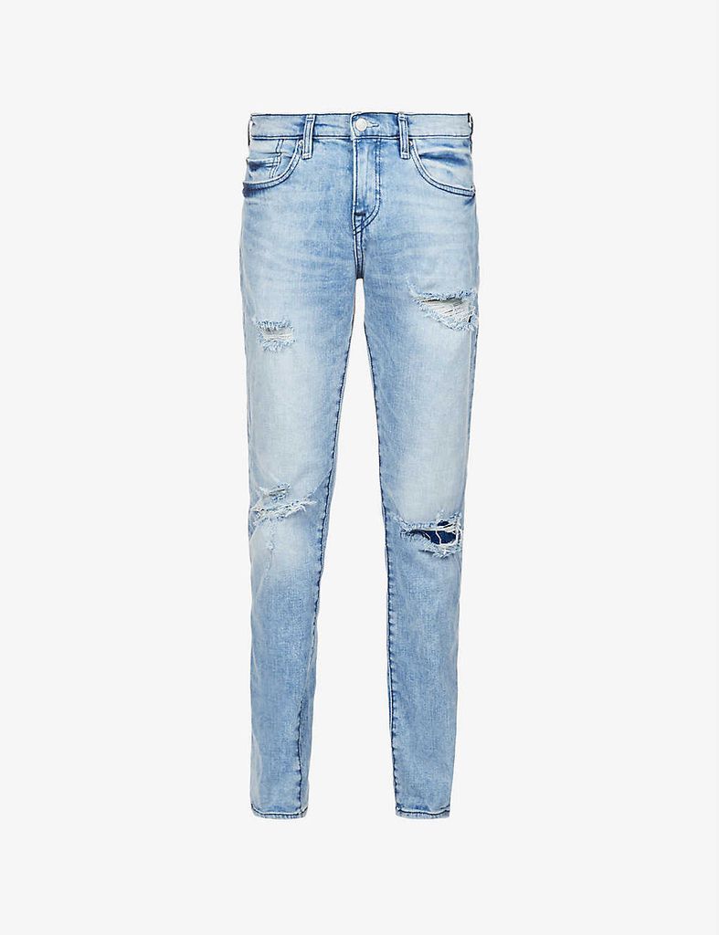 Geno slim-fit mid-rise stretch-denim jeans