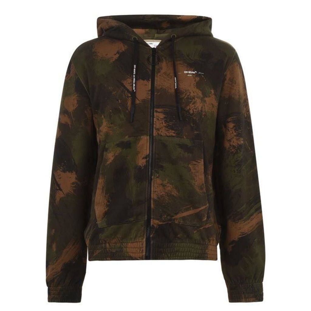 Off White Paint Camo Hoodie