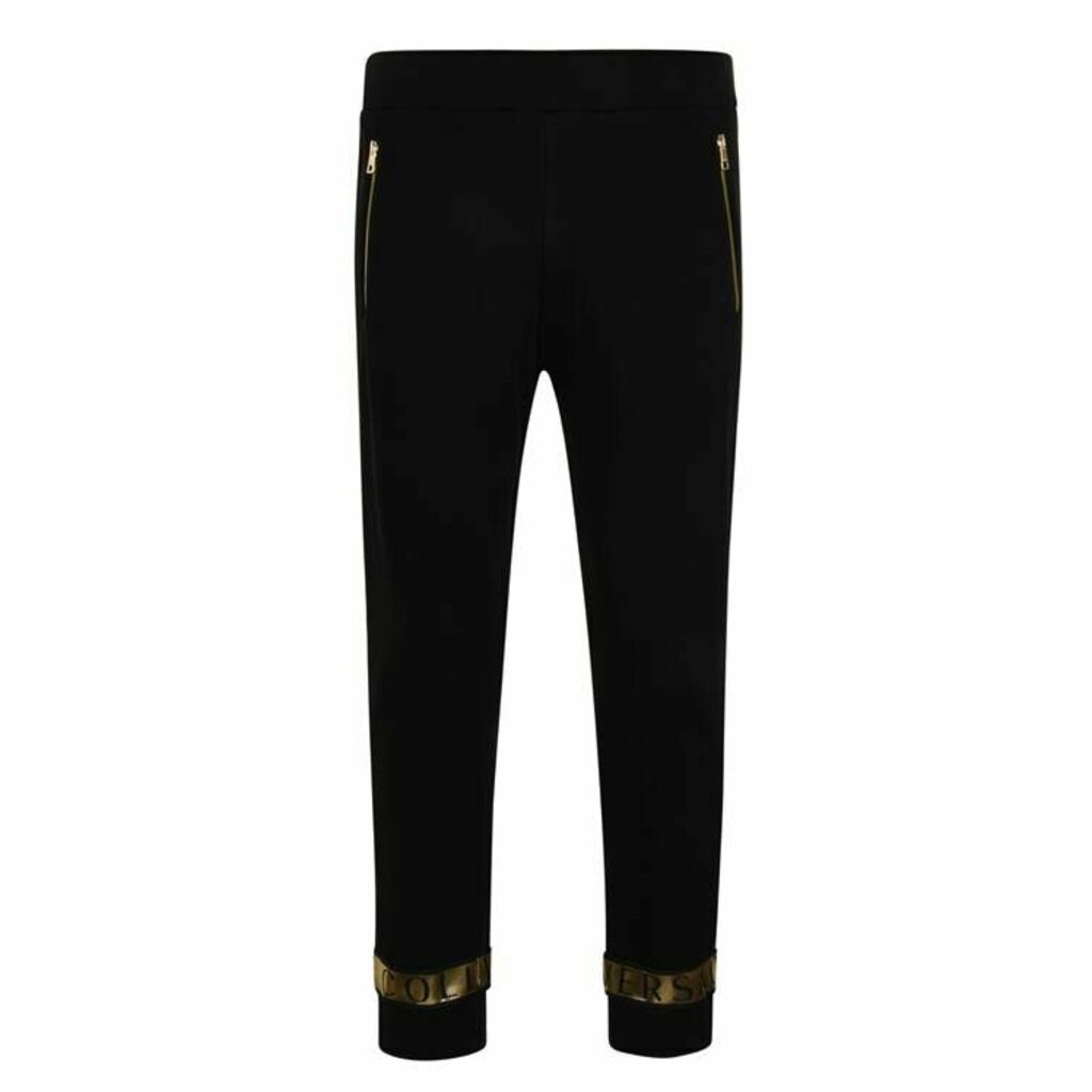Versace Collection Cuff Logo Jogging Bottoms