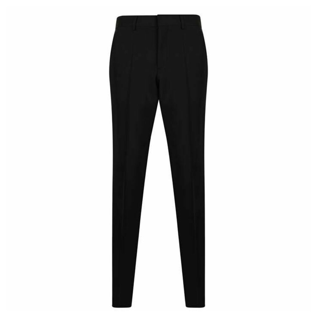 Burberry Classic Fit Tape Logo Wool Tailored Trousers