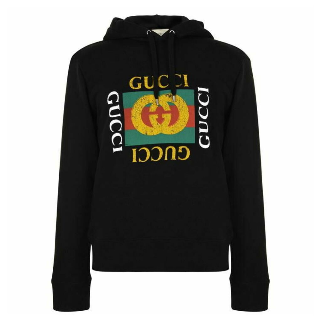 Gucci Fake Logo Hooded Sweatshirt