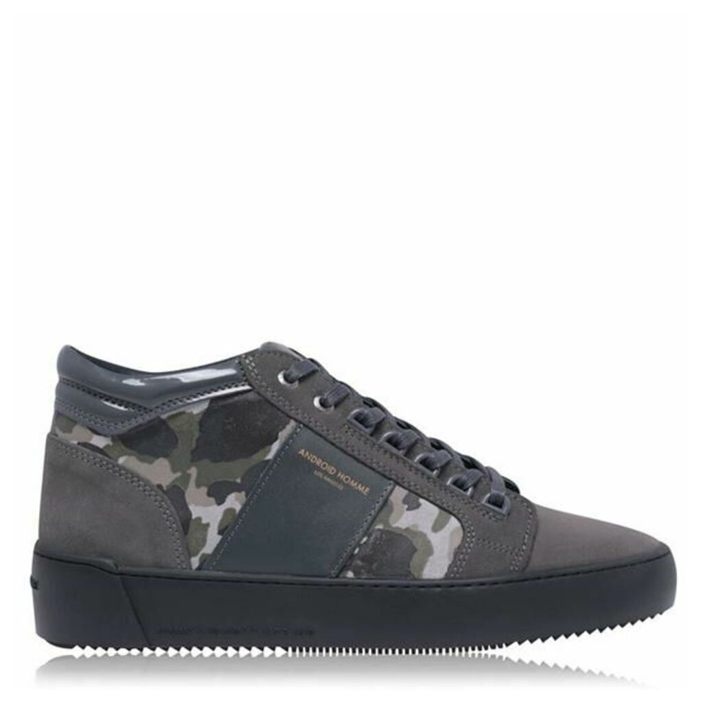 Android Homme Mid Top Camouflage Trainers