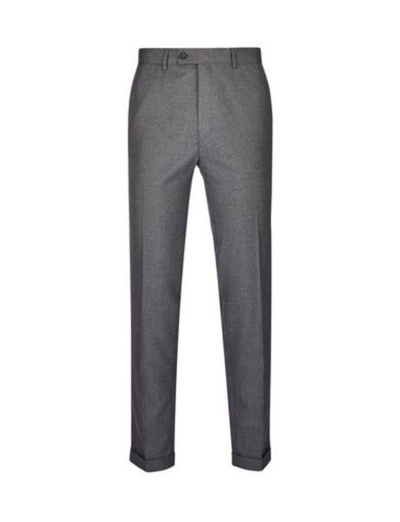 Mens Fōr Anderson Grey Twill Trousers*, Grey