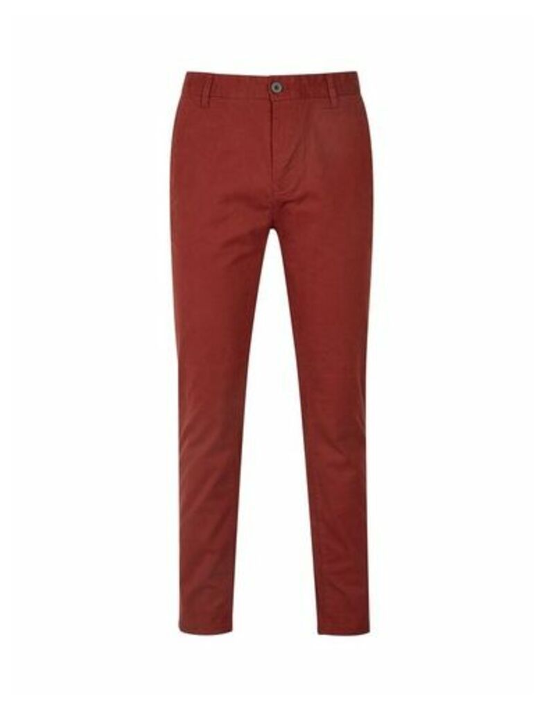Mens Red Tyler Stretch Skinny Fit Chinos, RED