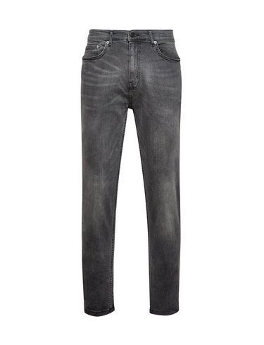 Mens Washed Grey Carter Stretch Tapered Fit Jeans, Grey