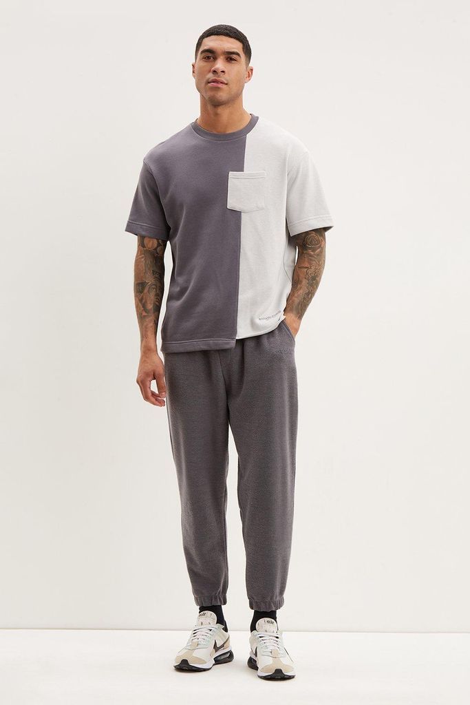 Mens Relaxed Fit Reversed Jersey Joggers