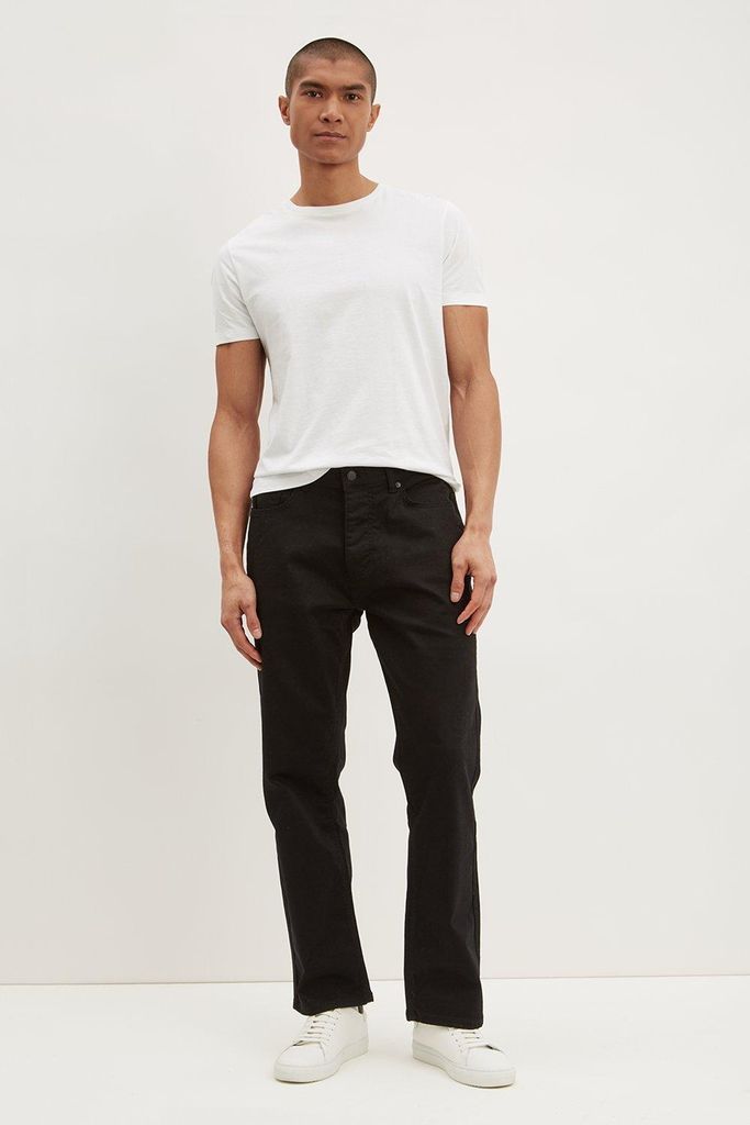 Mens Relaxed Fit Black Jeans
