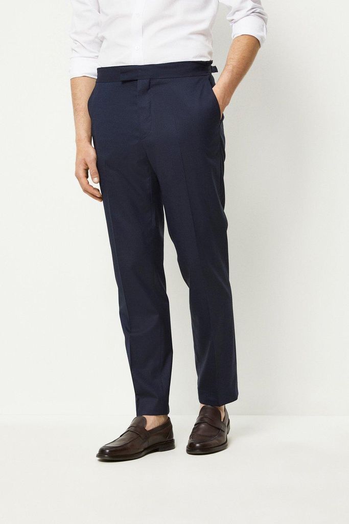 Mens 1904 Tailored Fit Navy Suit Trousers