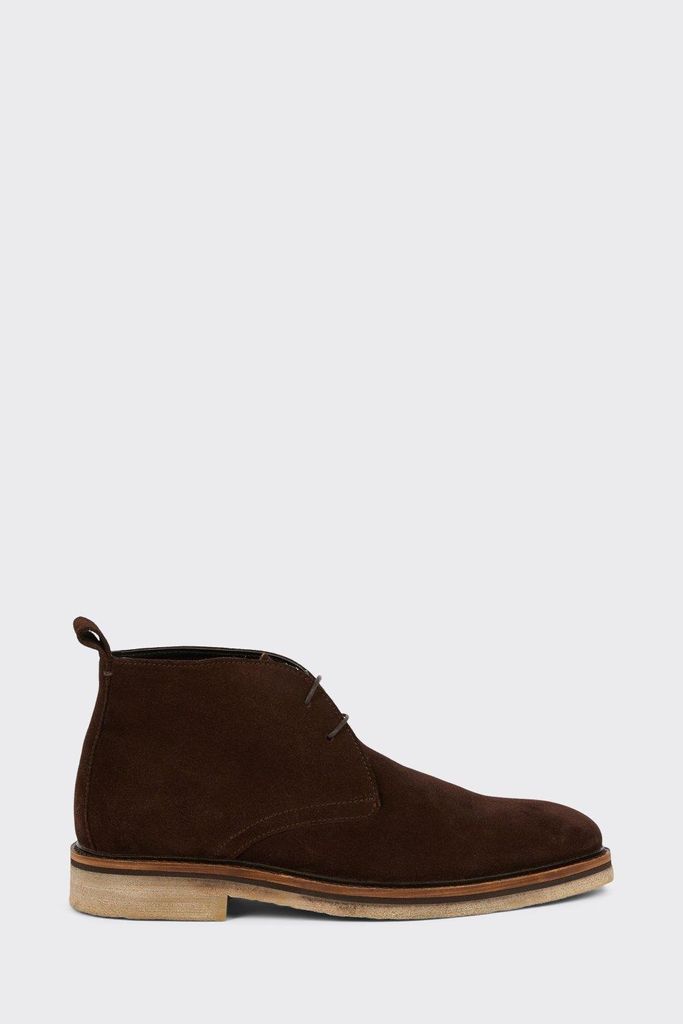 Mens Suede Chocolate Desert Boots