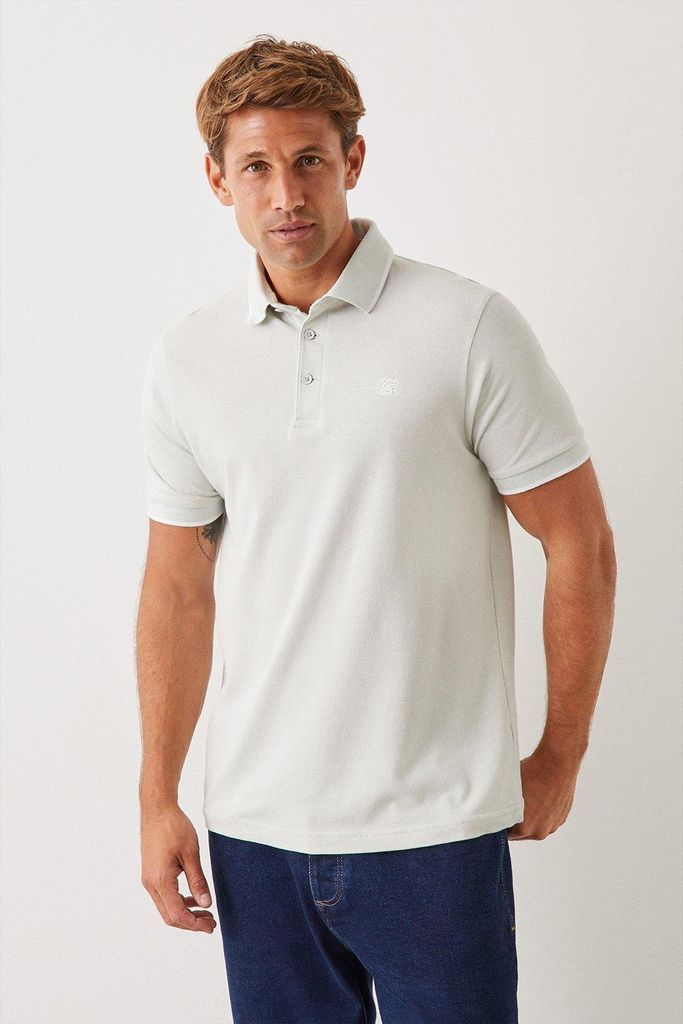 Mens Short Sleeve Yarn Dyed Pique Polo Shirt