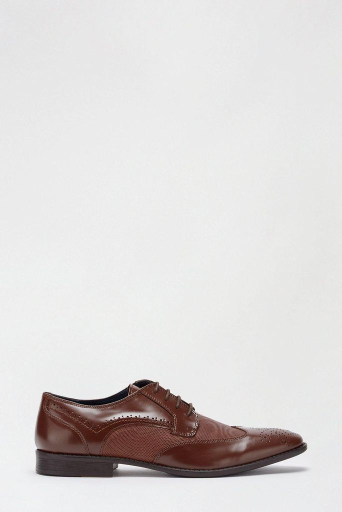 Mens Brown Leather Brogue Shoes
