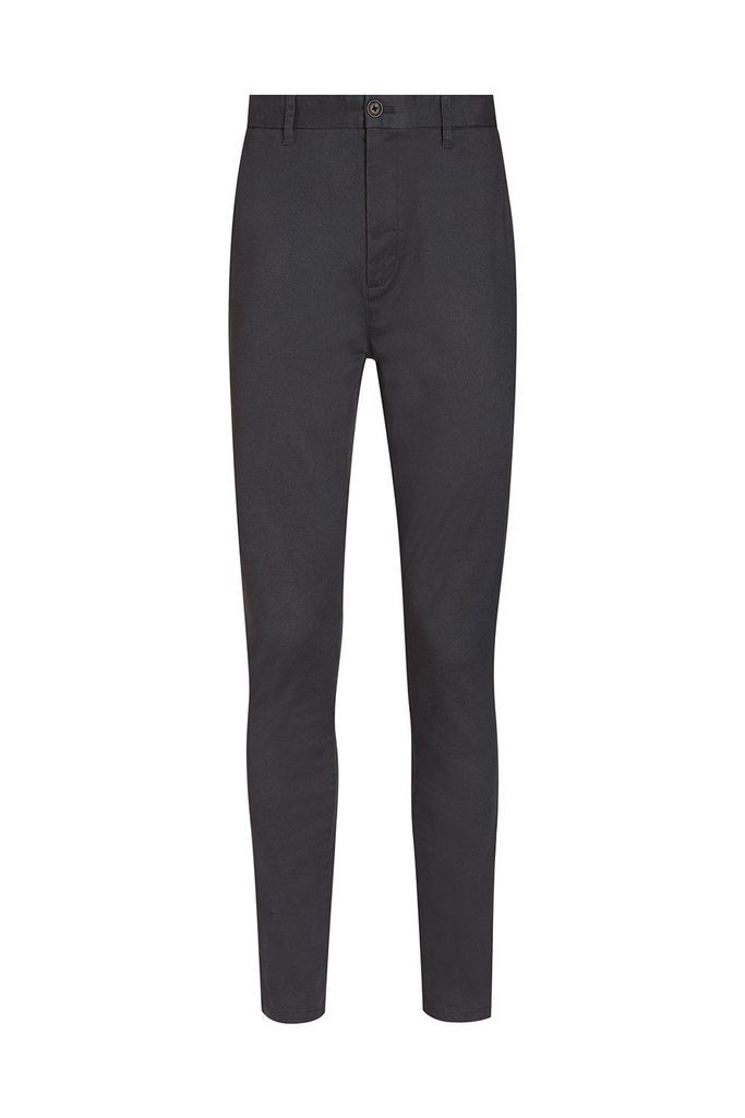 Mens Charcoal Super Skinny Fit Chinos