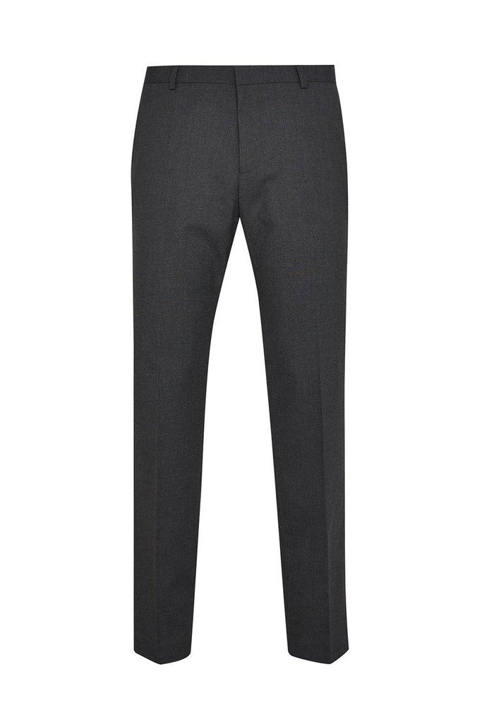Mens Grey Essential Tailored Fit Suit Trousers