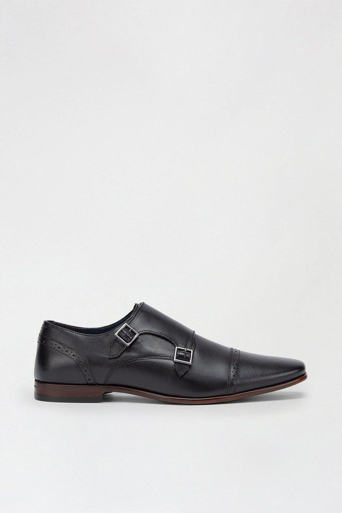 Mens Leather Monk Shoes
