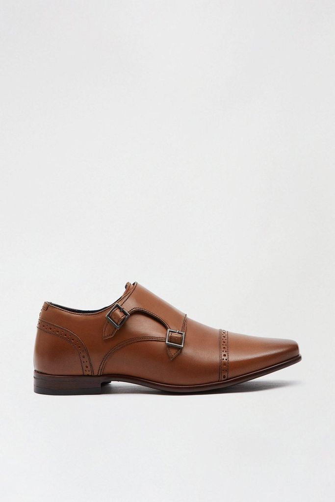 Mens Leather Monk Shoes