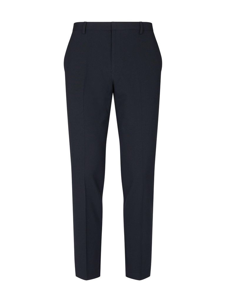 Mens Navy Skinny Trousers with Polyester
