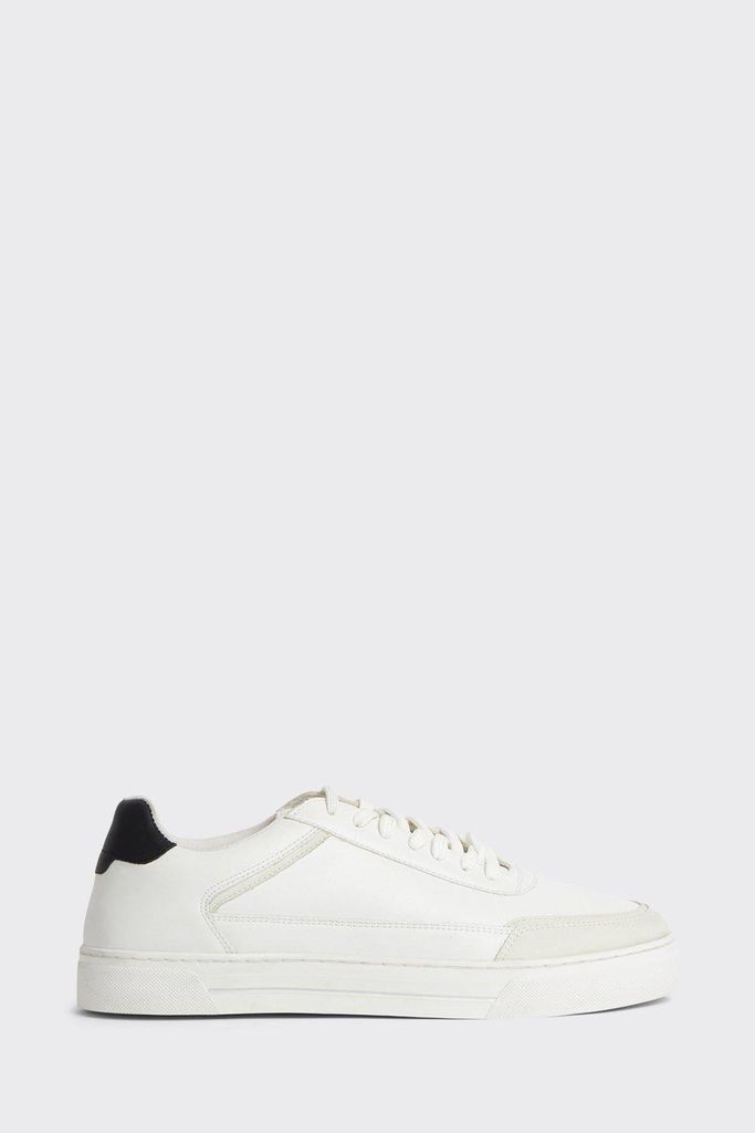 Mens Smart White Trainers