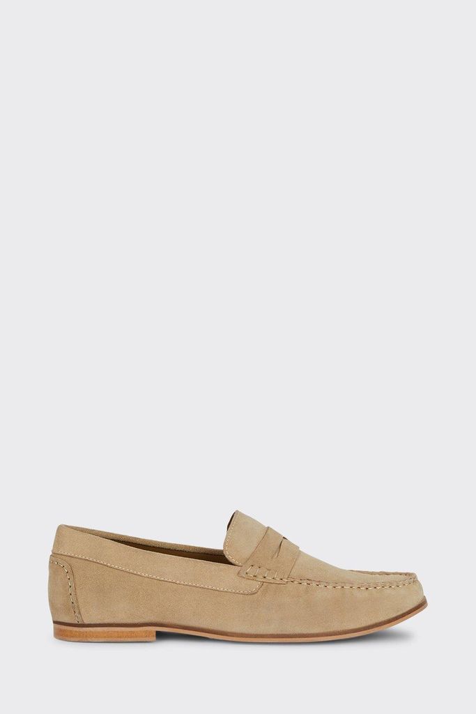 Mens Stone Smart Suede Loafers