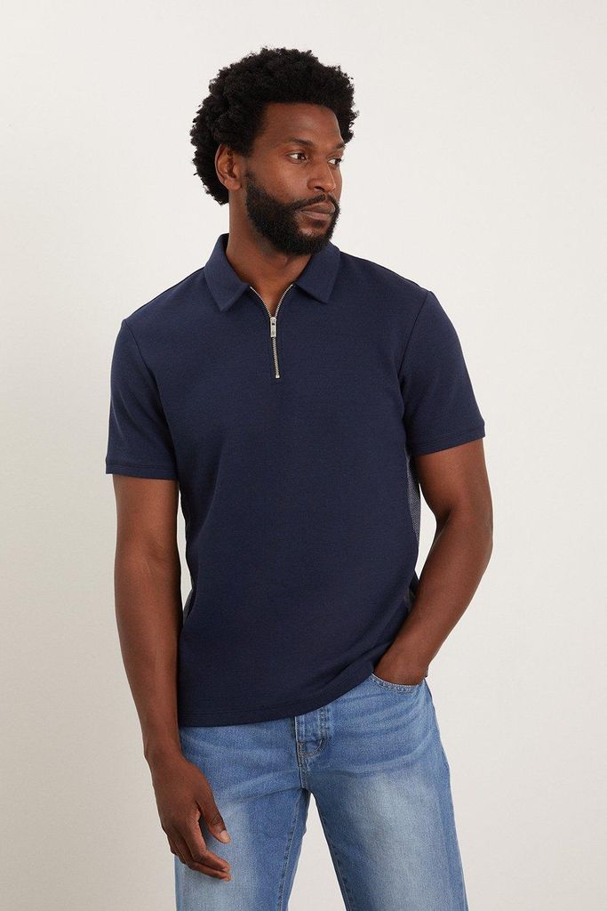 Mens Plus And Tall Contrast Panel Polo