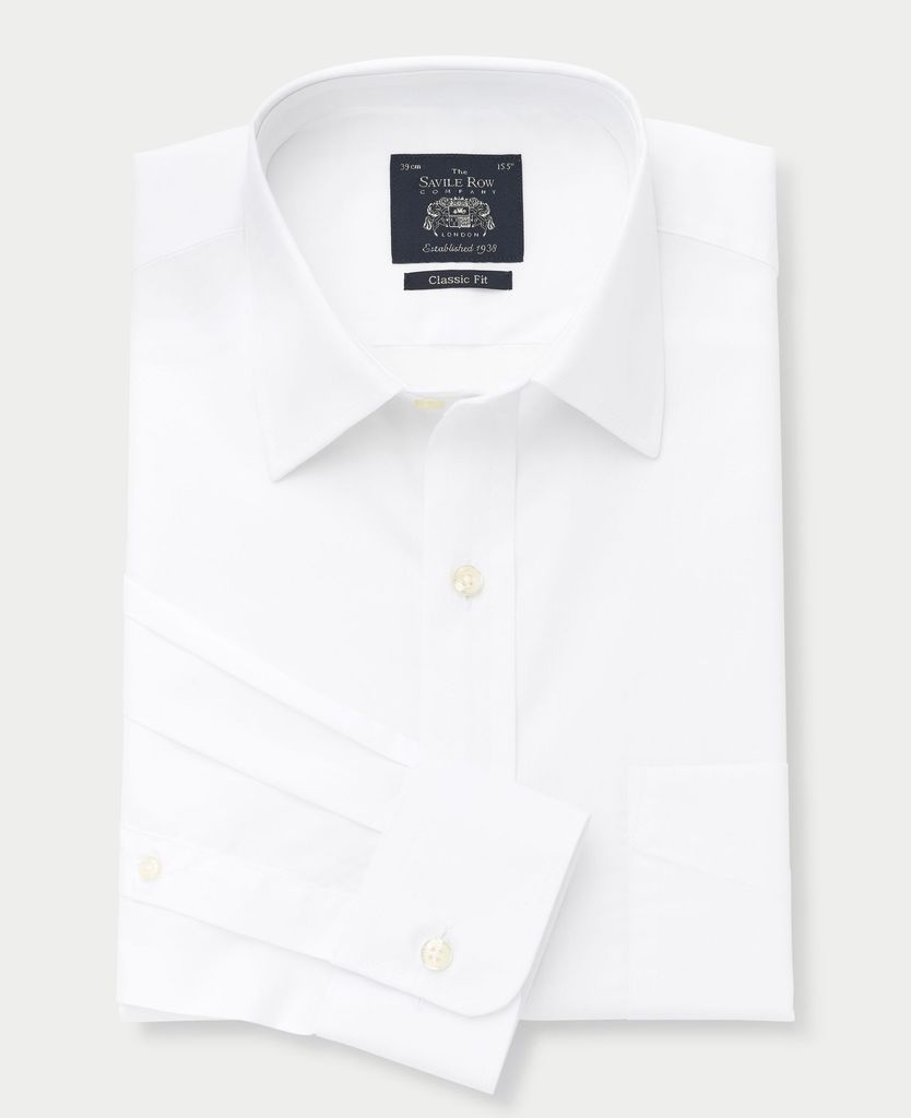 White Poplin Classic Fit Shirt 15