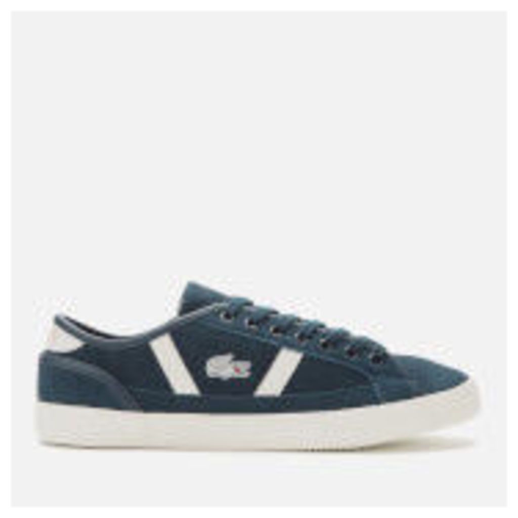 Lacoste Men's Sideline Suede Trainers - Navy/Off White