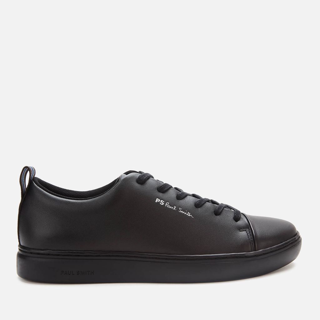 Men's Lee Leather Cupsole Trainers - Black - 7