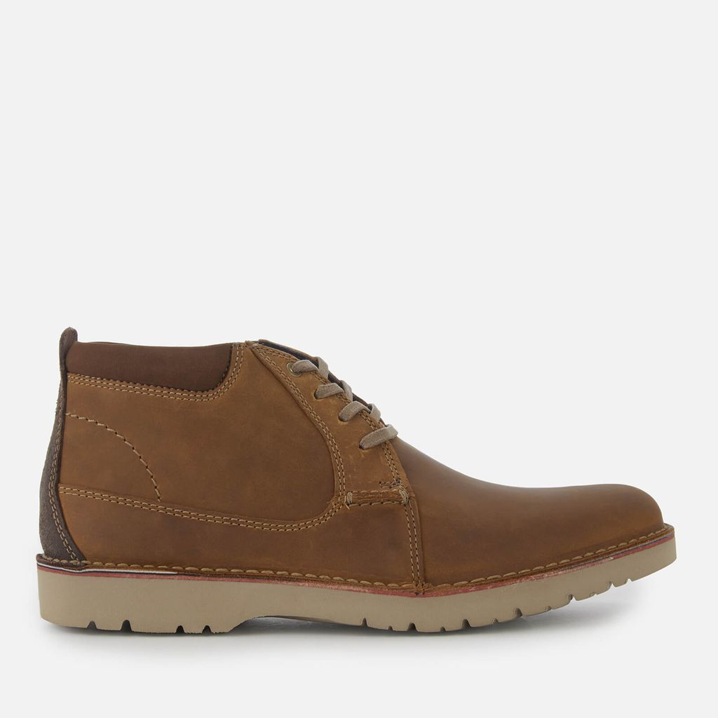 Men's Vargo Mid Leather Chukka Boots - Dark Tan - UK 10