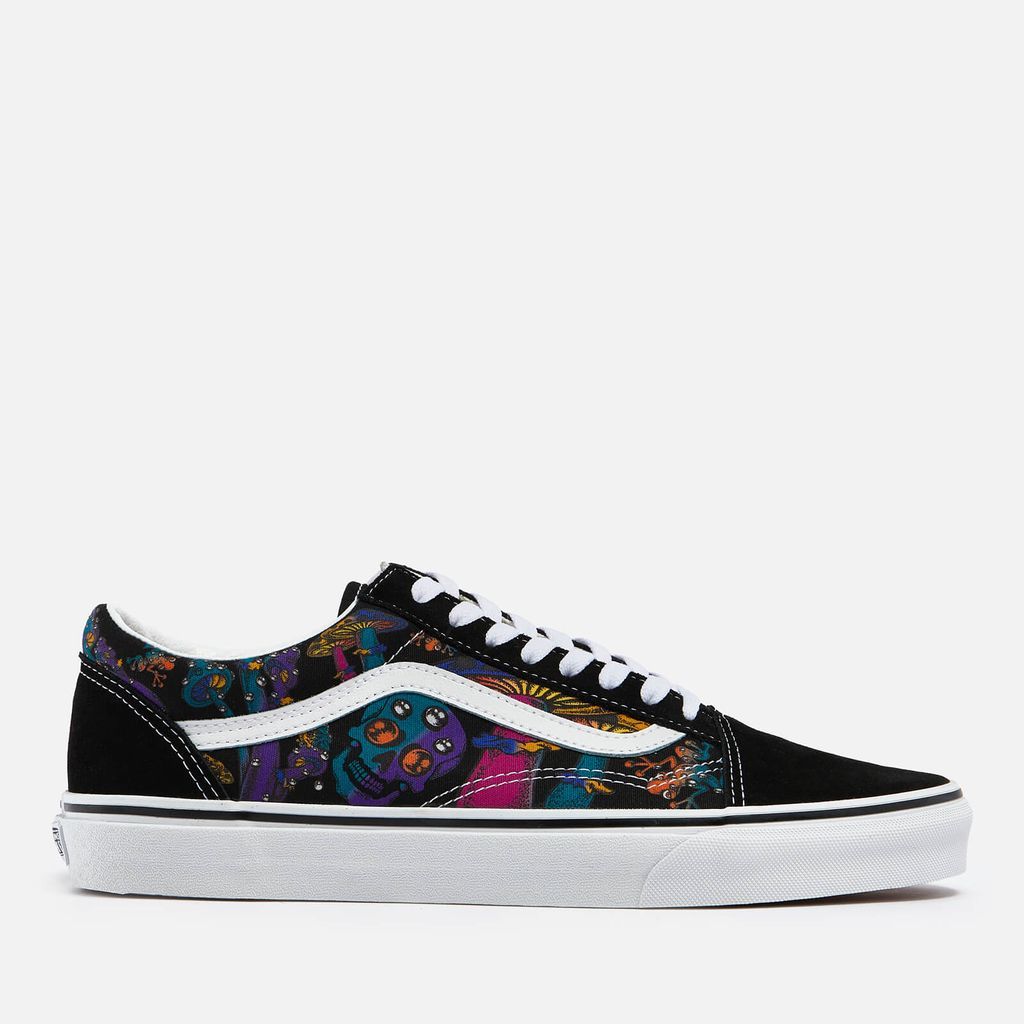 Trippy Drip Old Skool Leather-Trimmed Suede and Printed Canvas Trainers - UK 7