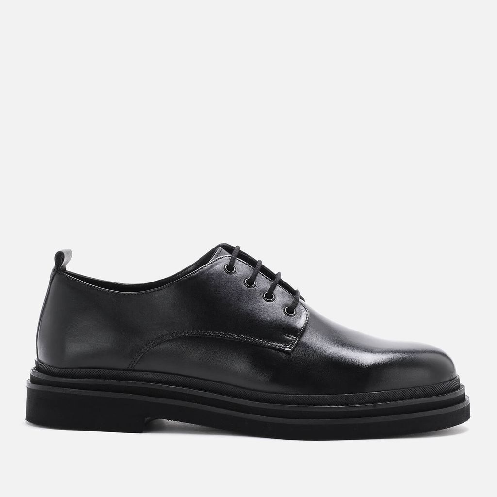 Men's Brooklyn Leather Derby Shoes - Black - UK 10