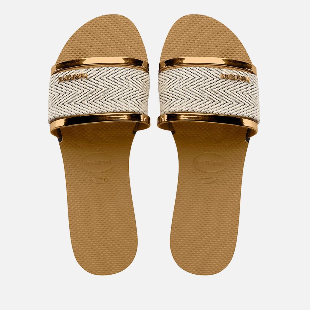Trancoso Woven Rubber Slide Sandals - UK 3/4