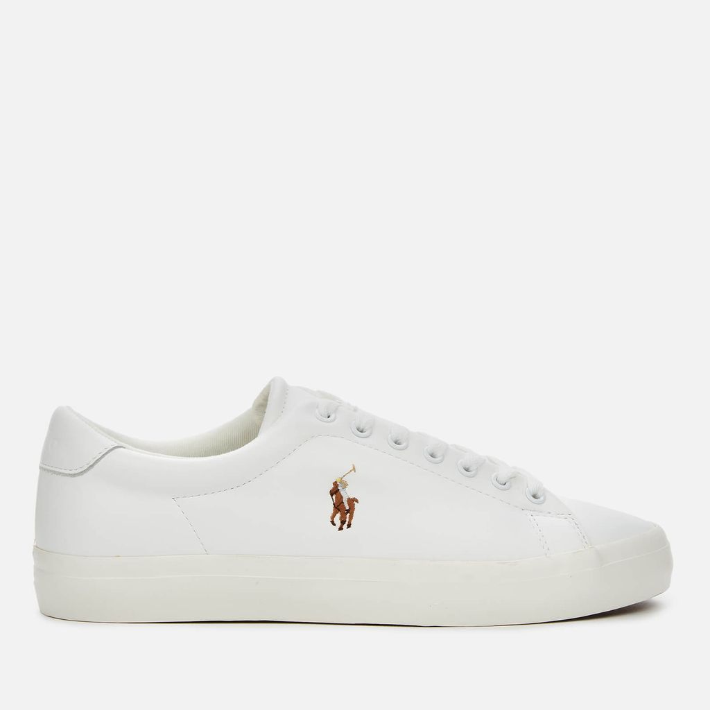 Men's Longwood Leather Low Top Trainers - White/White - UK 11
