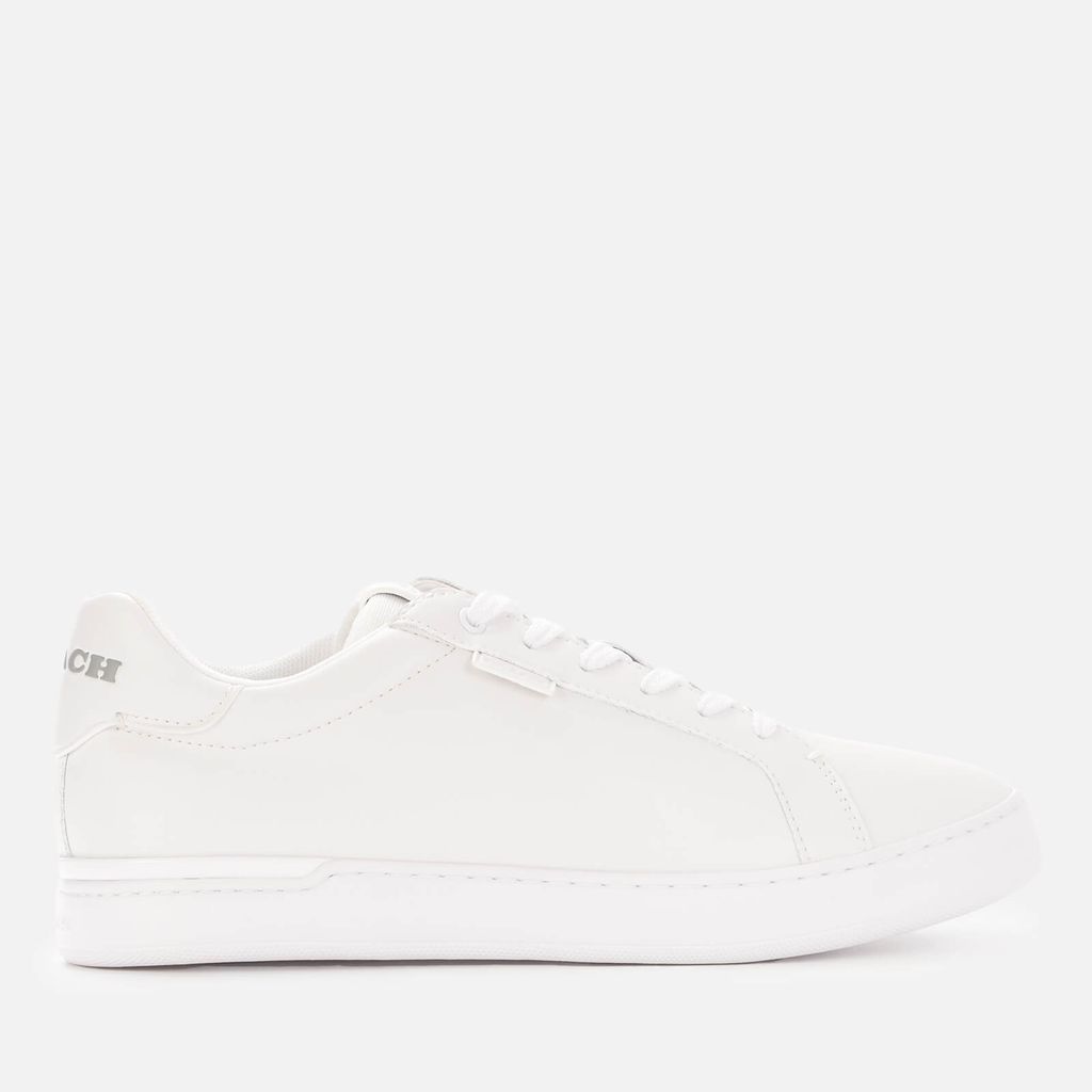 Men's Lowline Leather Low Top Trainers - Optic White - UK 11.5