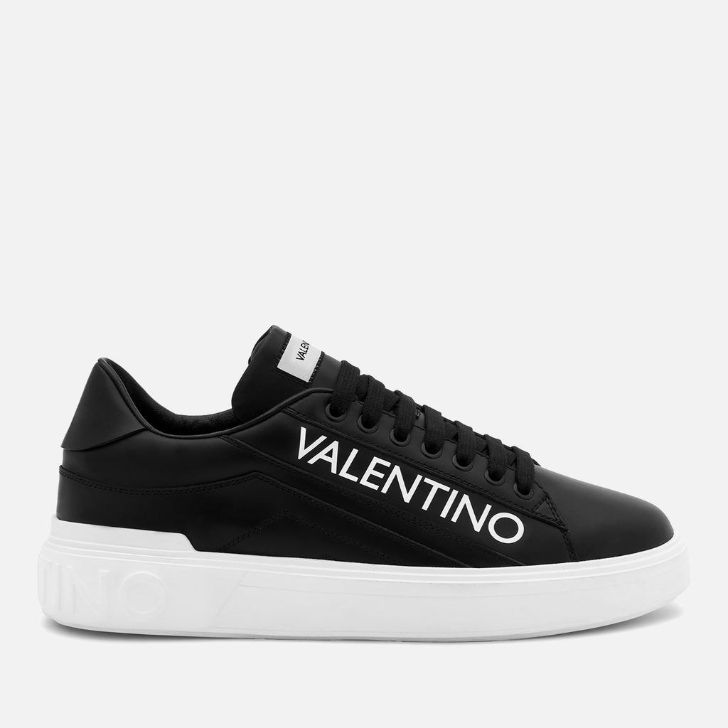 Men's Rey Leather Low Top Trainers - Black - 11
