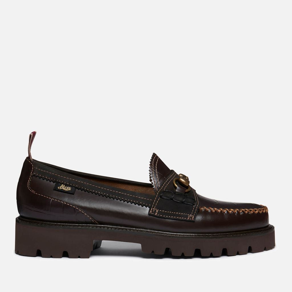 G.H Bass & Co x Nicholas Daley Men's Super Lug Lincoln Leather Loafers - UK 10