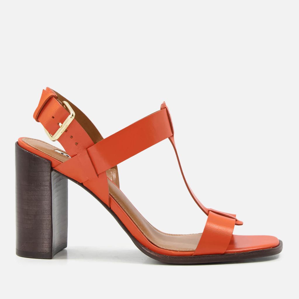 Jacie Open Toe Leather Block Heeled Sandals - UK 4