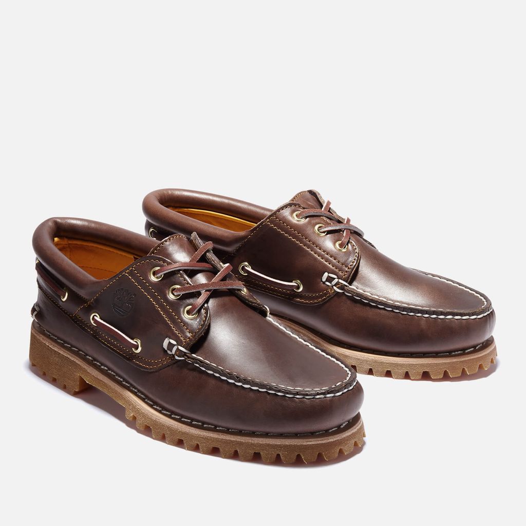 Men's Authentic Leather Boat Shoes - UK 7