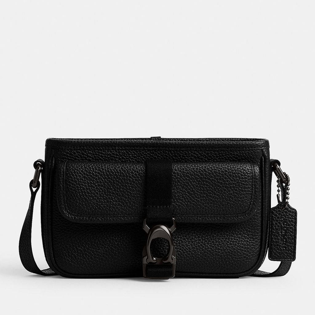 Beck Slim Pebbled Leather Messenger Bag