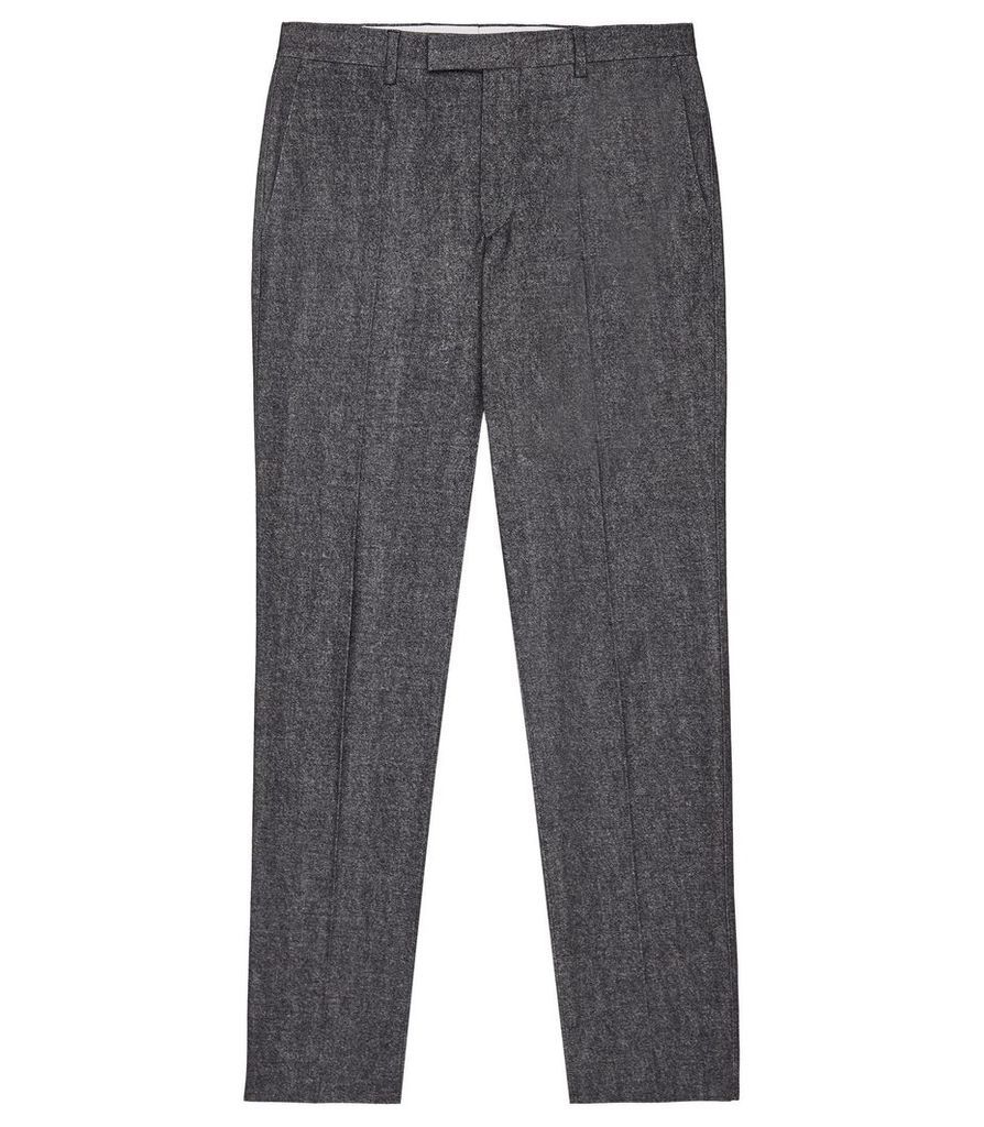 Reiss Quake - Slim Fit Brushed Cotton Trouser in Indigo, Mens, Size 38