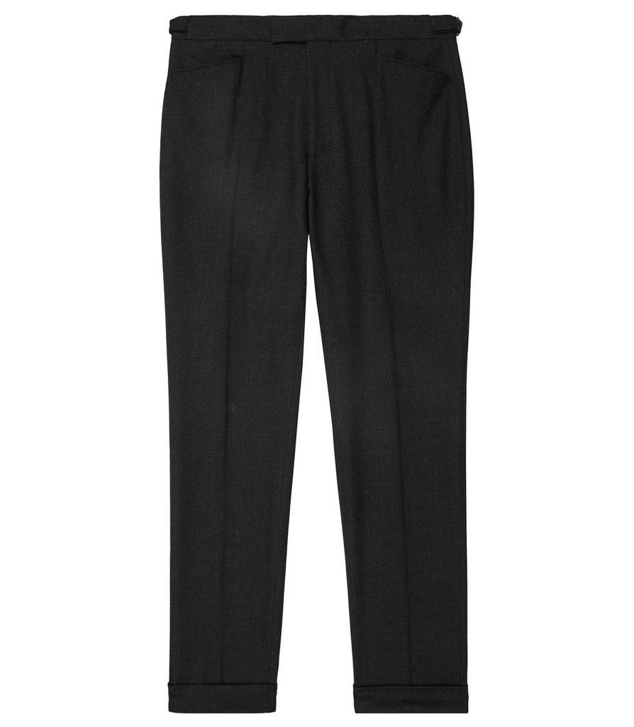 Reiss Pulse - Wool Slim Fit Trousers in Charcoal, Mens, Size 38