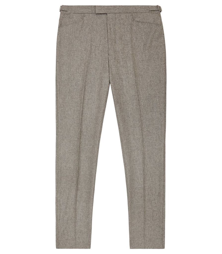 Reiss Hutton - Slim Fit Trousers in Oatmeal, Mens, Size 34