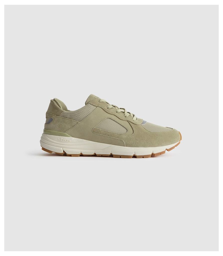 Reiss Edwin - Clae Trainers in Green, Mens, Size 12