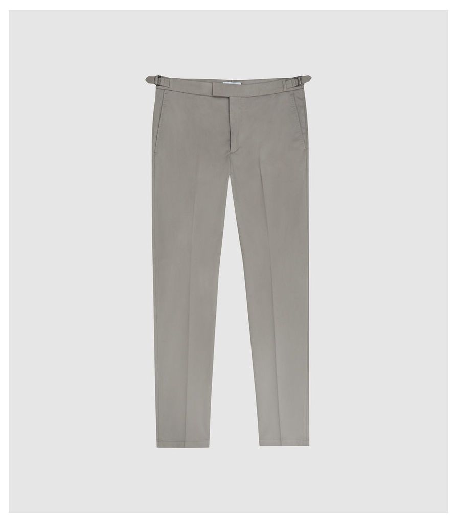 Reiss Ache - Brushed Cotton Trousers in Mushroom, Mens, Size 38