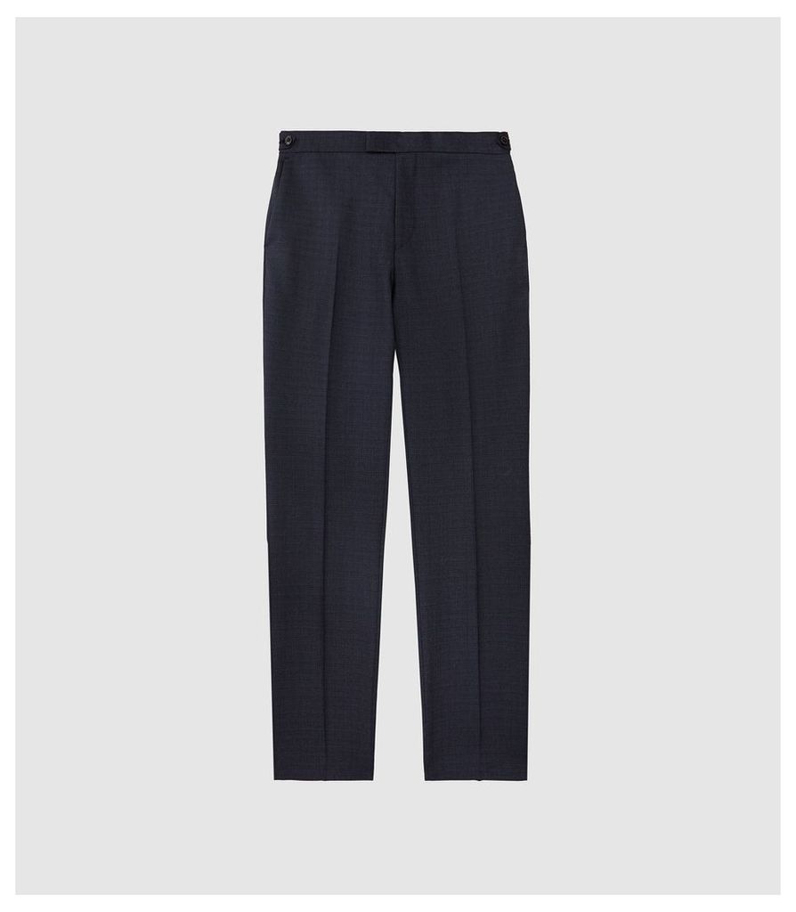 Reiss Muffato - Wool Modern Fit Trousers in Airforce Blue, Mens, Size 38