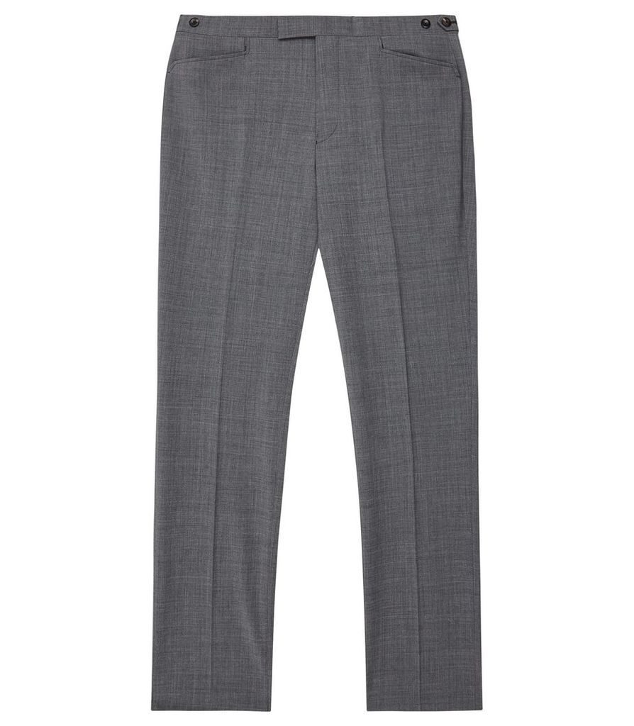 Reiss Believer - Wool Blend Modern Fit Trousers in Soft Grey, Mens, Size 38